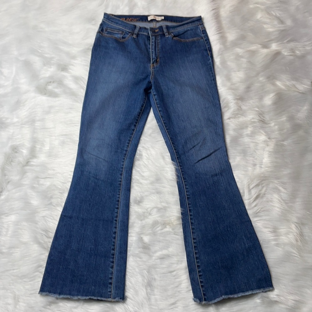 Tory Burch Women's Straight Leg Jeans in Medium Blue Denim